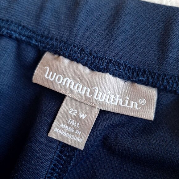 NWT Woman Within Soft Straight Elastic Waist Pockets Size 22 Tall Athleisure Lou - Picture 5 of 8